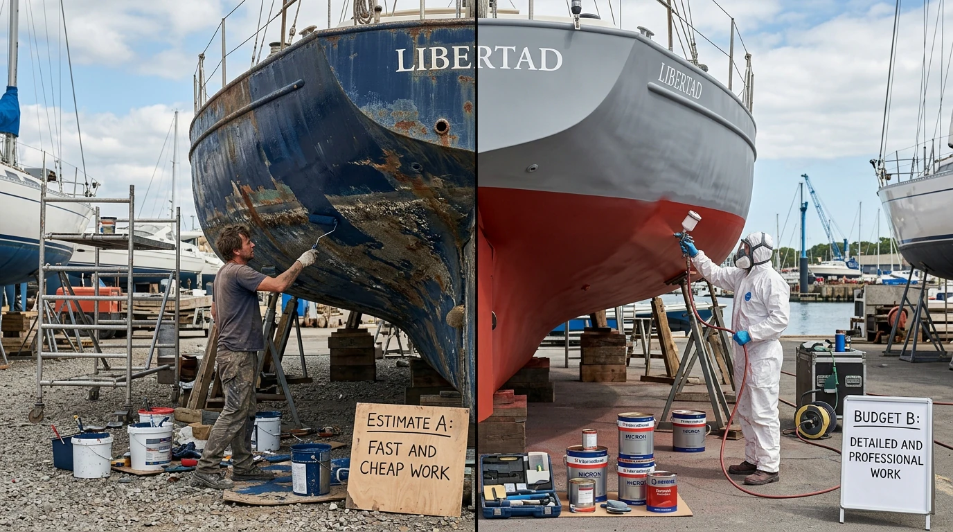Pintar barato vs pintar bien un casco: las diferencias que de verdad se notan en el agua