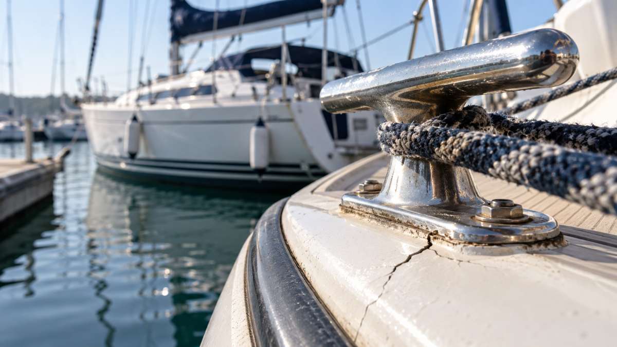Revisión de un barco después de un temporal fuerte